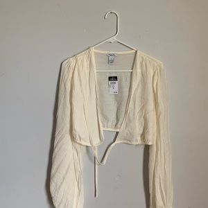 Cream white long sleeve.